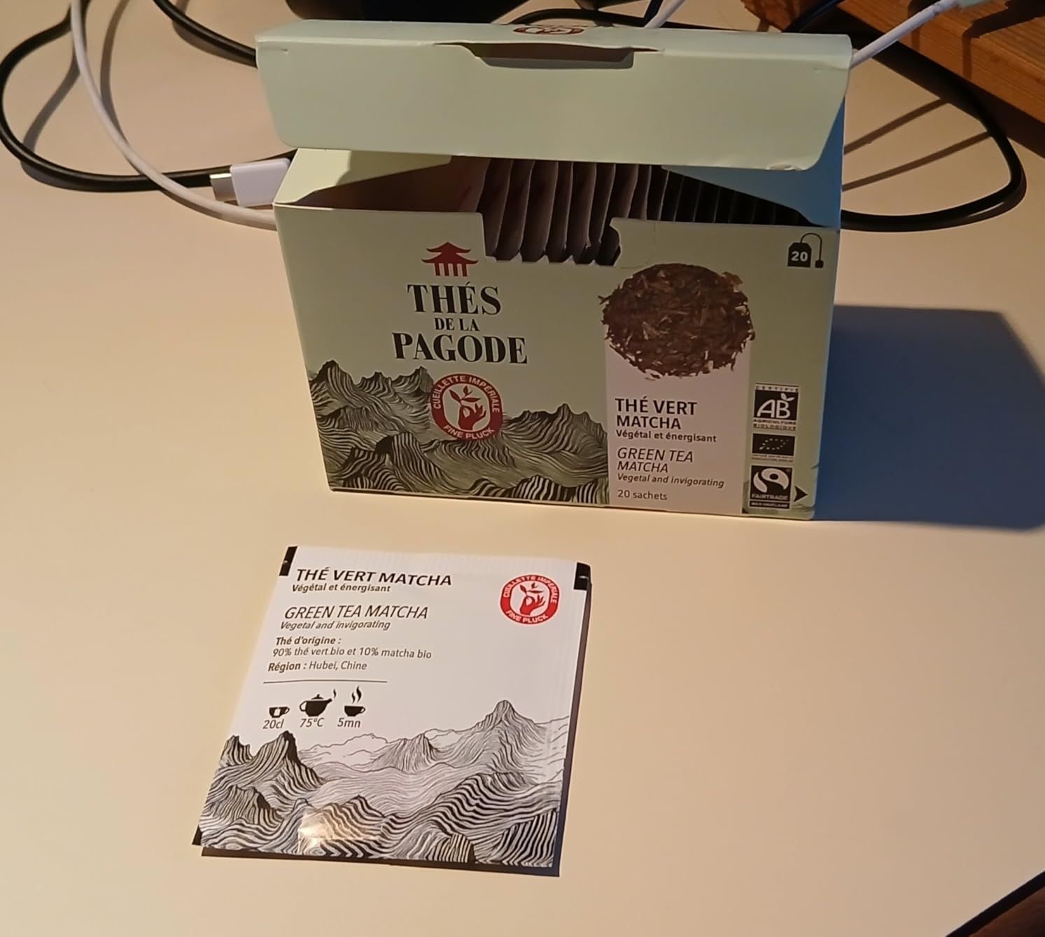 Thé vert bio au matcha - Thés de La Pagode