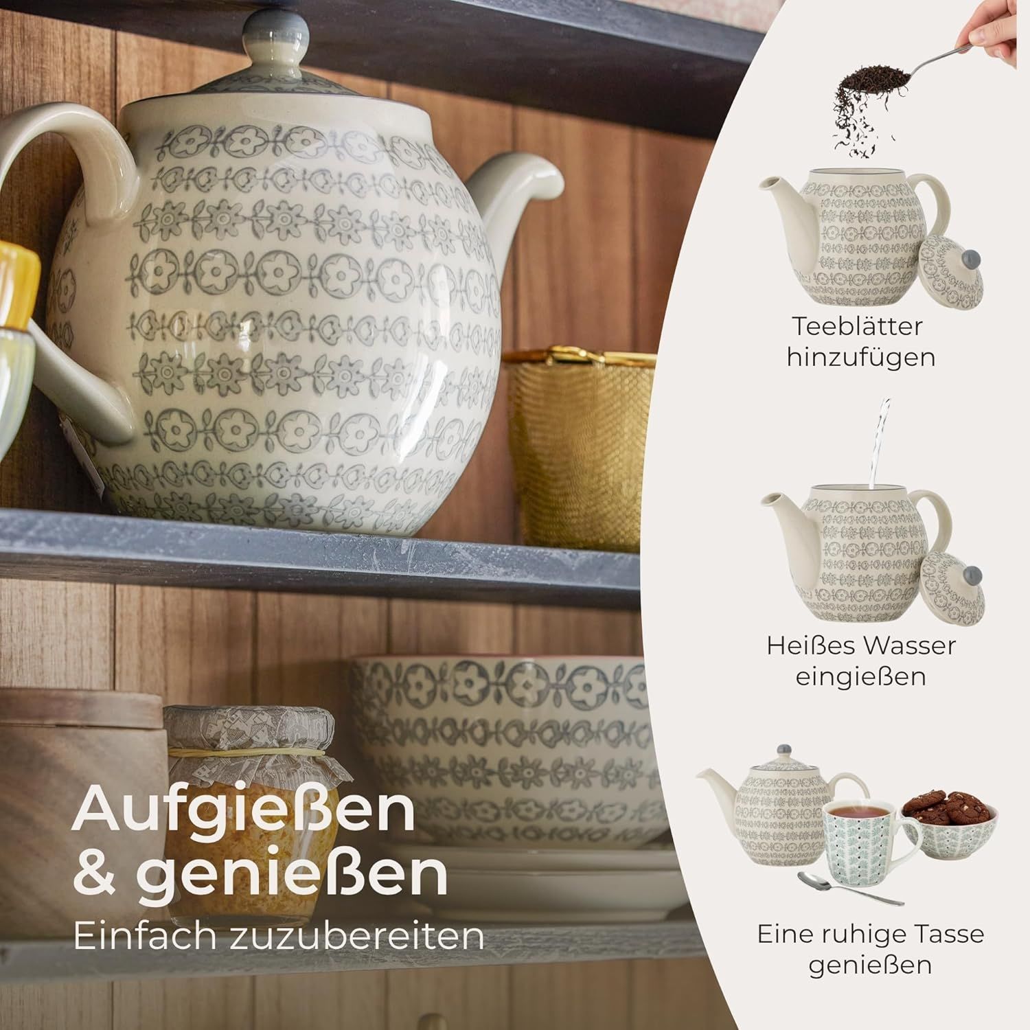 Bloomingville Karine Théière en céramique 24 cm