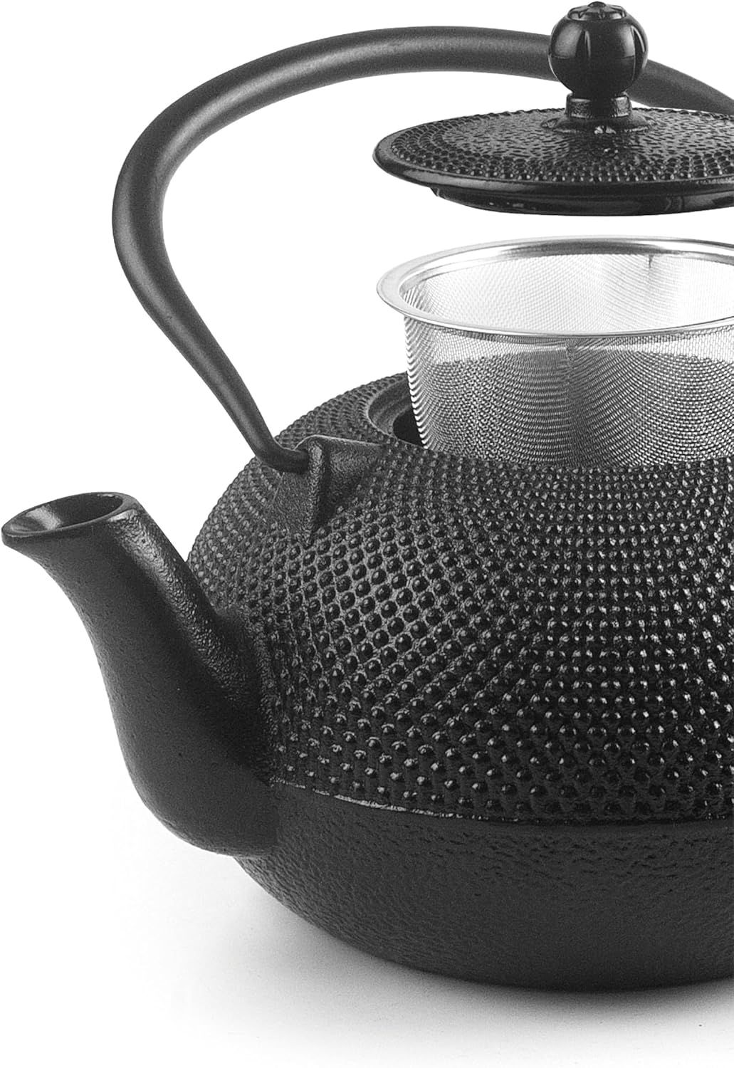 Ibili - Théière en Fonte Noire, 1,2 Litre, Intérieur Émaillé, Compatible avec les Plaques à Induction