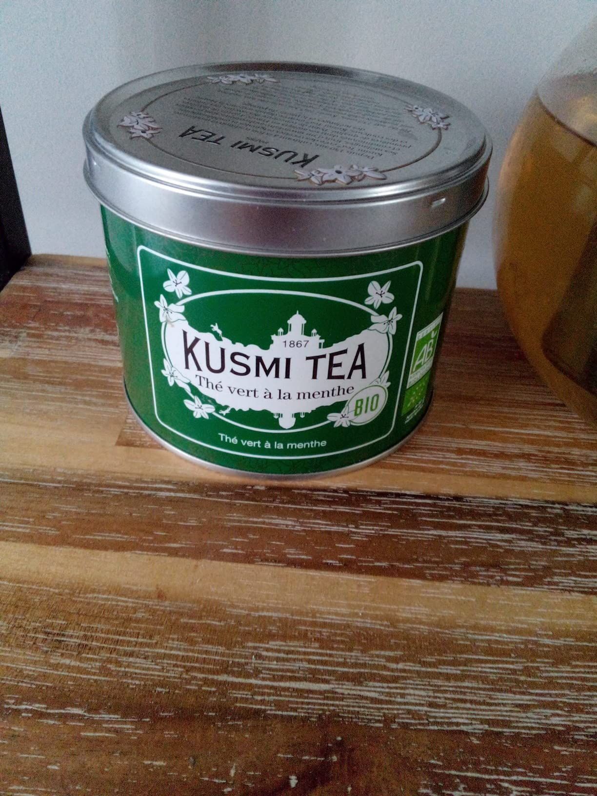 thé vert bio gingembre citron kusmi tea - boîte 100g