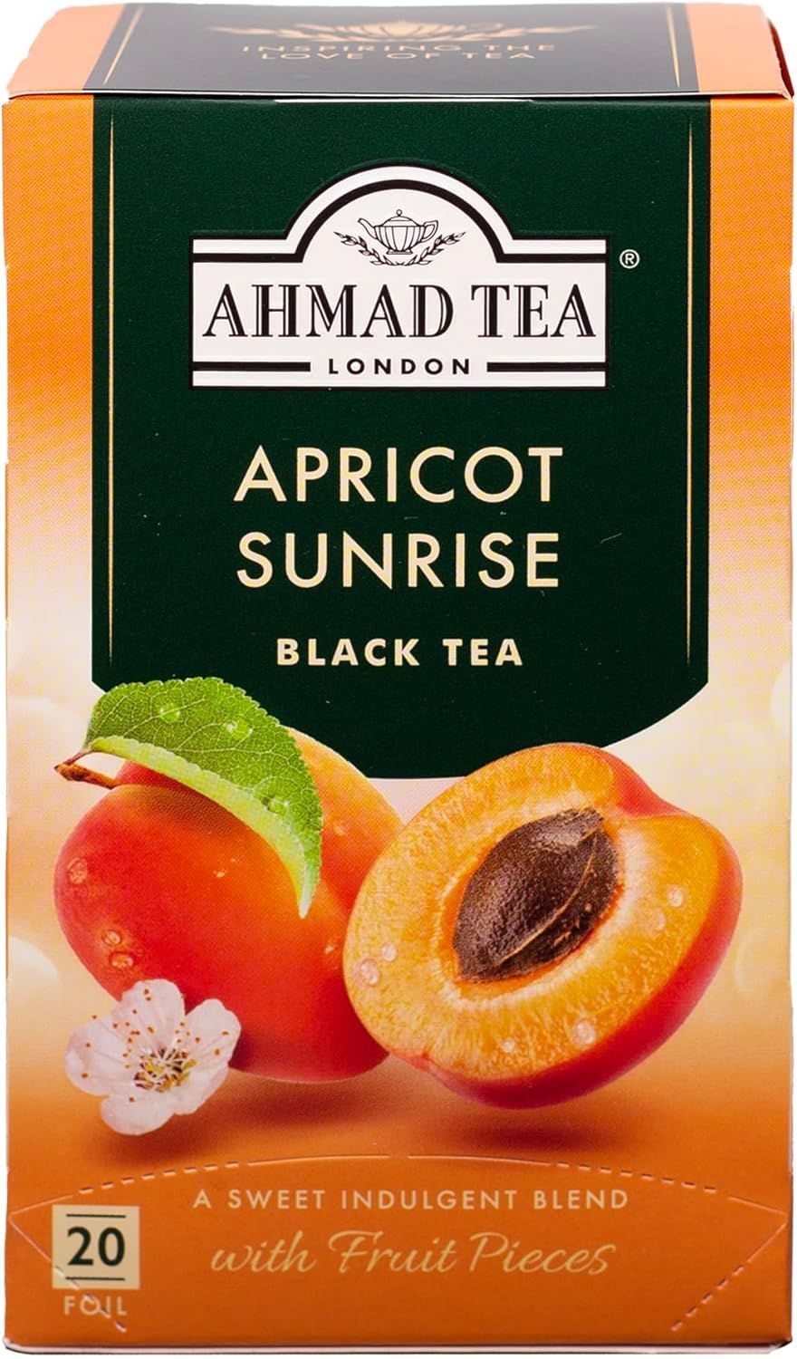 Thé noir aromatisé abricot Ahmad Tea - 20 sachets
