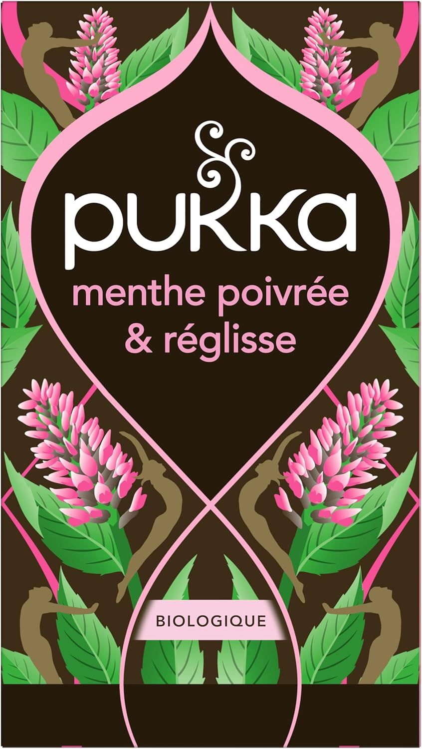 Infusion biologique menthe poivrée et réglisse Pukka