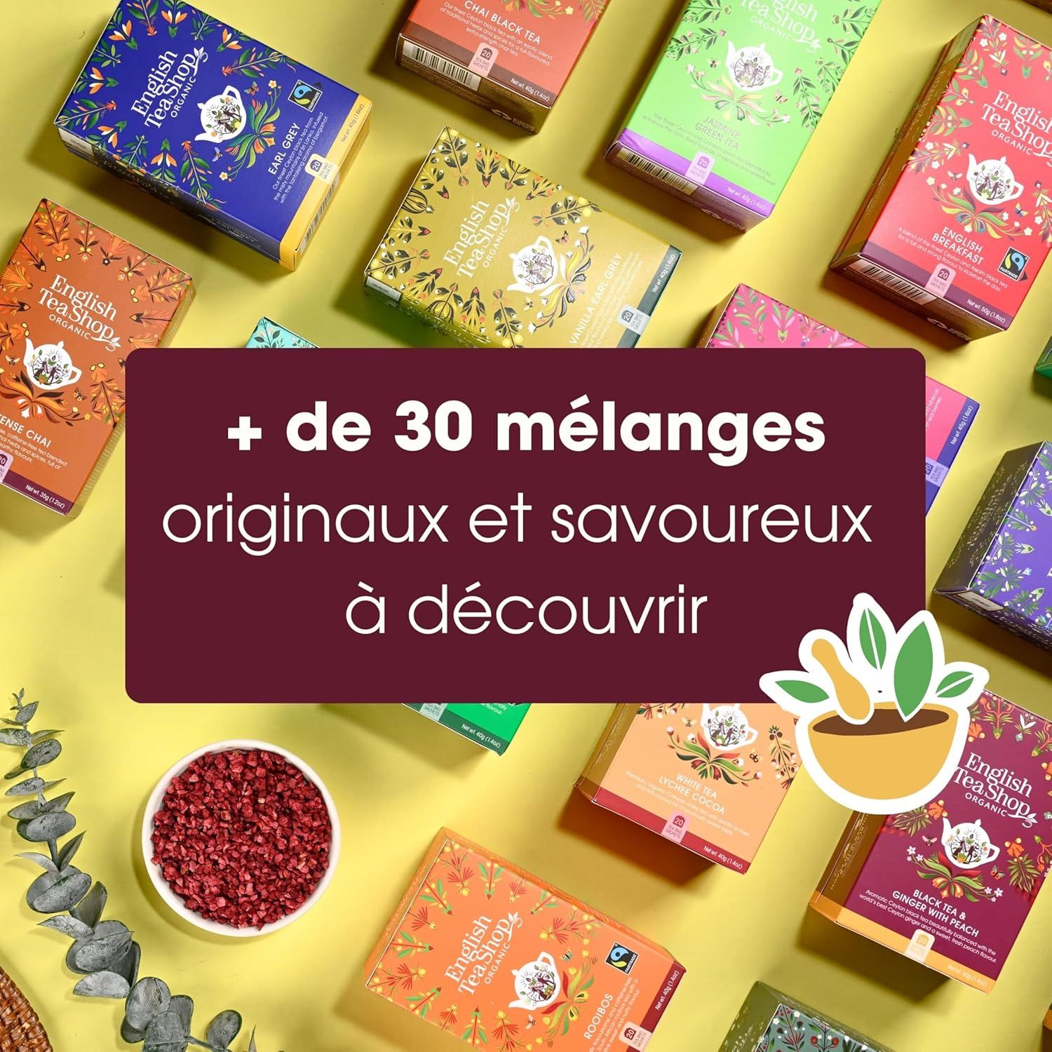Tisane d'hibiscus écoresponsable - 100 sachets sans caféine