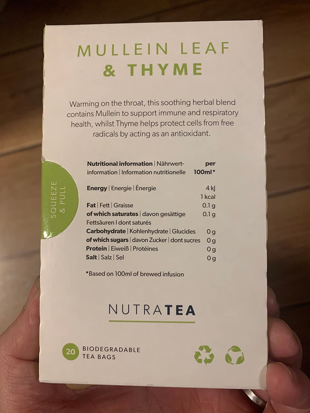 Tisane molène et thym pour poumons et gorge - 20 sachets