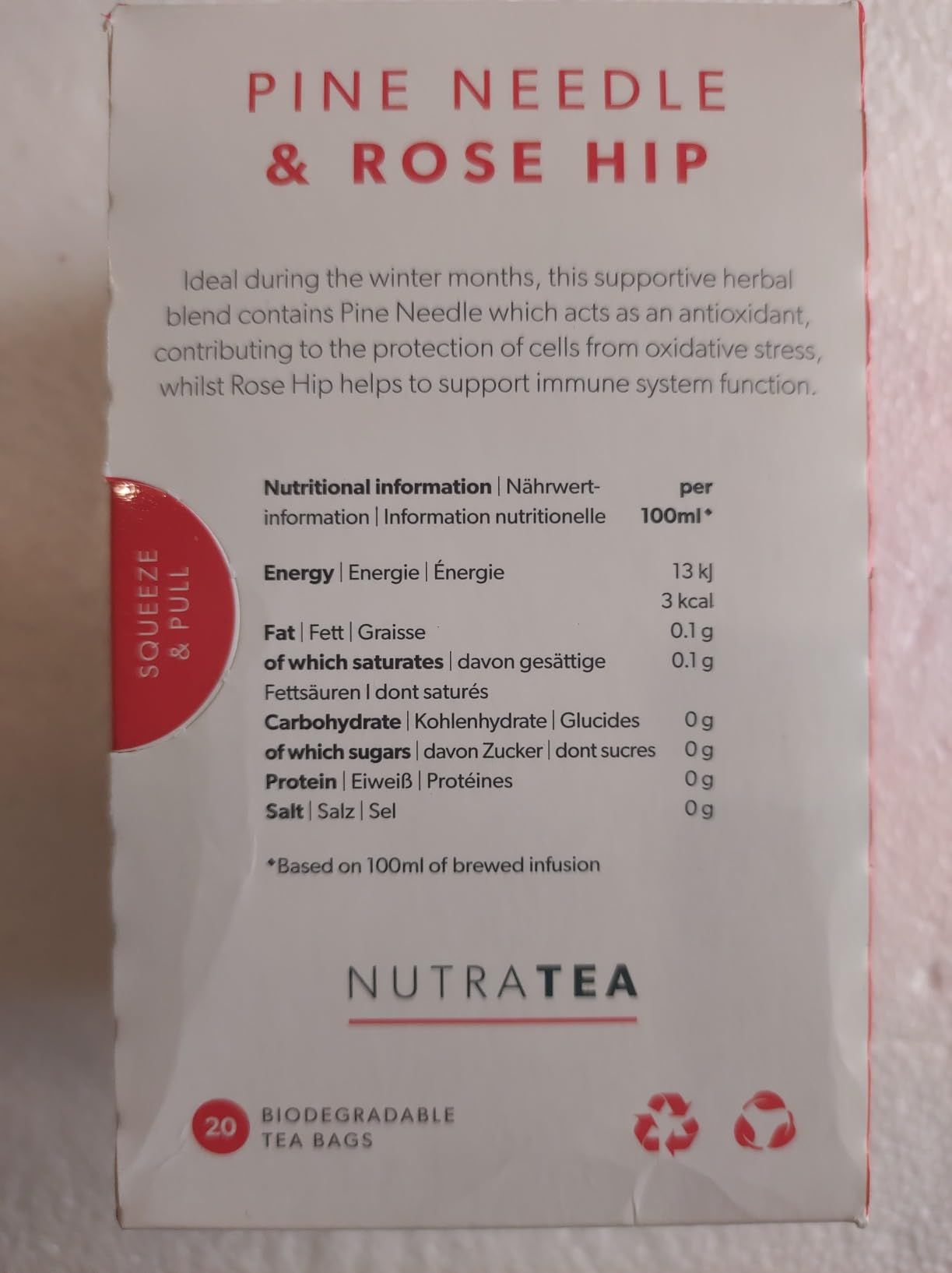 Thé aux aiguilles de pin et églantier - 120 sachets