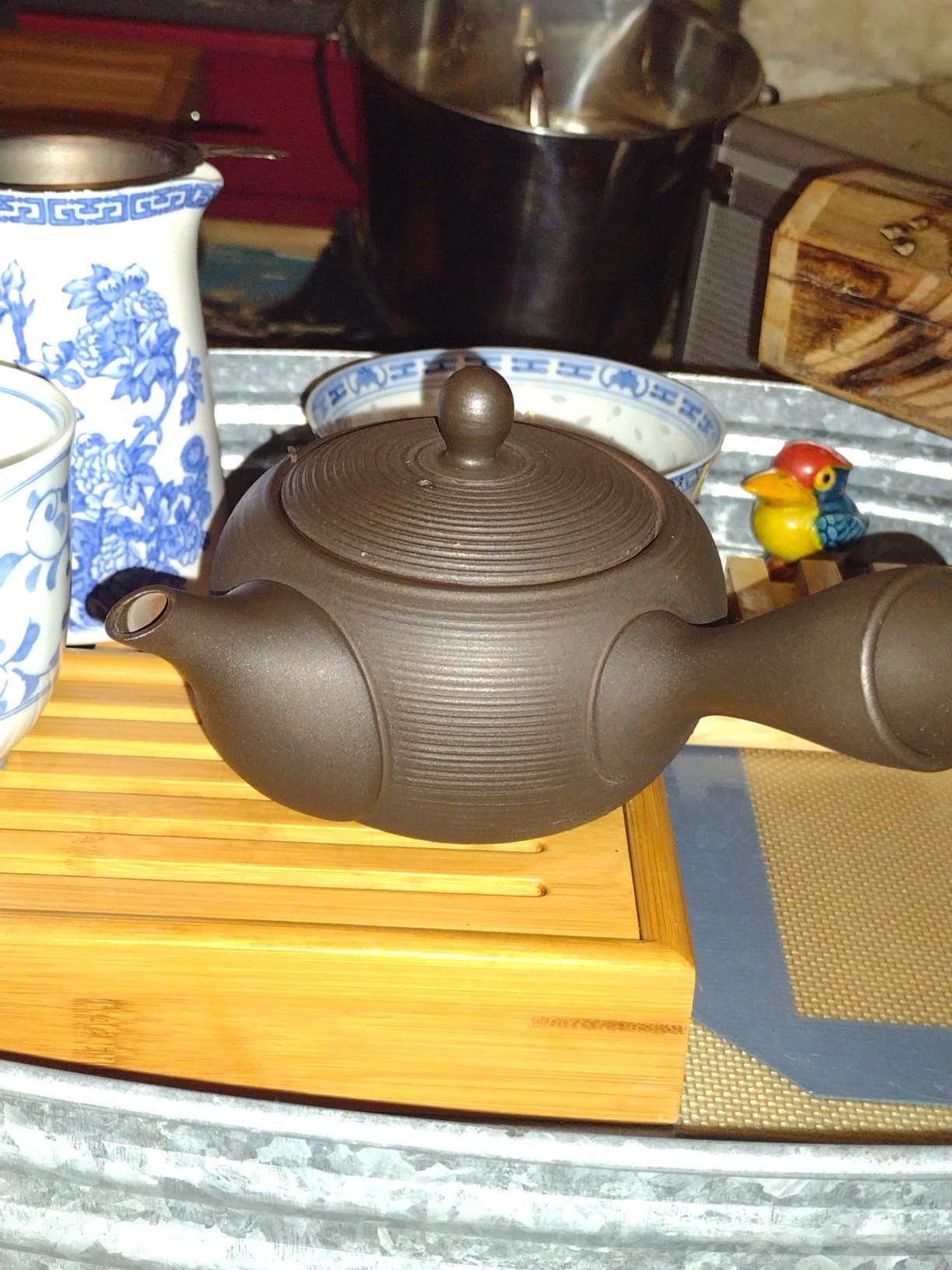 Théière japonaise Kyusu Tokoname Youhen en argile Fusen L161 300 ml