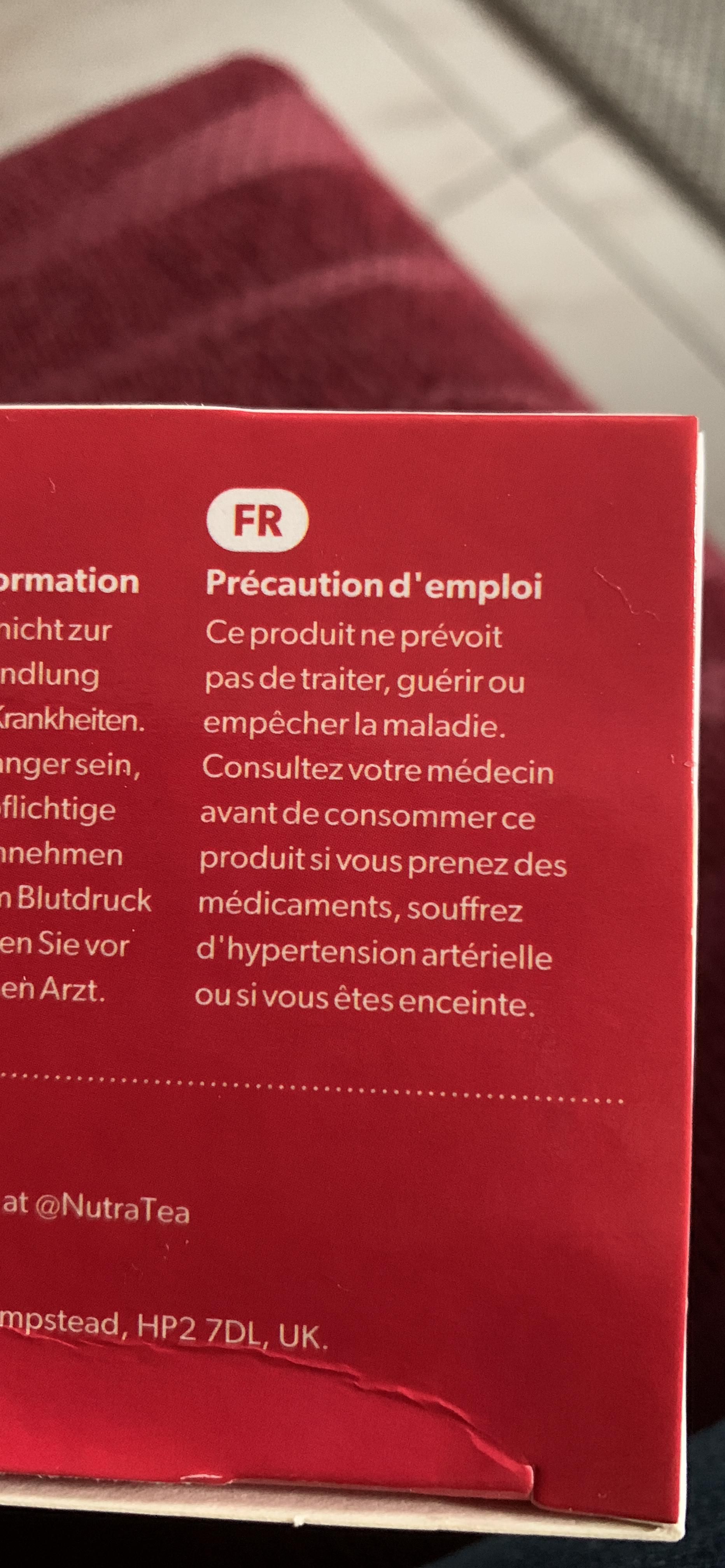 Thé pour la glycémie NutraGlycemia - 20 sachets