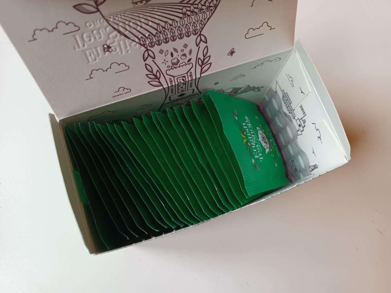Thé noir bio à la menthe poivrée et menthe verte - boîte de 20 sachets