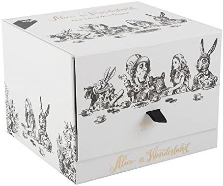 V&A Alice In Wonderland Mini Théière Dans Boîte Cadeau, 450Ml, Blanc