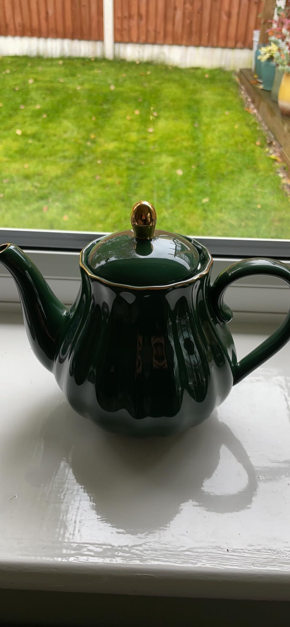 Sweejar Home Porcelain Tea Pot with Infuser and Lid,Teaware with Filter 890 ml for Tea/Coffee/Milk/Women/Office/Home/Gift (Pumpkin shape, White1)