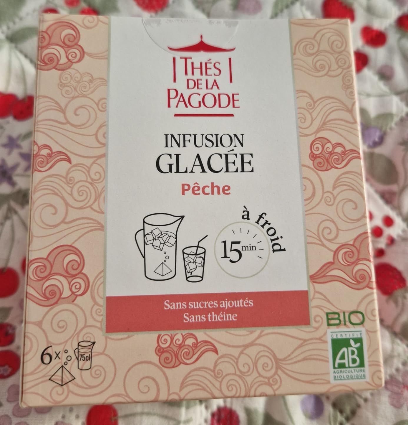 infusion glacée bio pêche sans sucre ajouté thés de la pagode