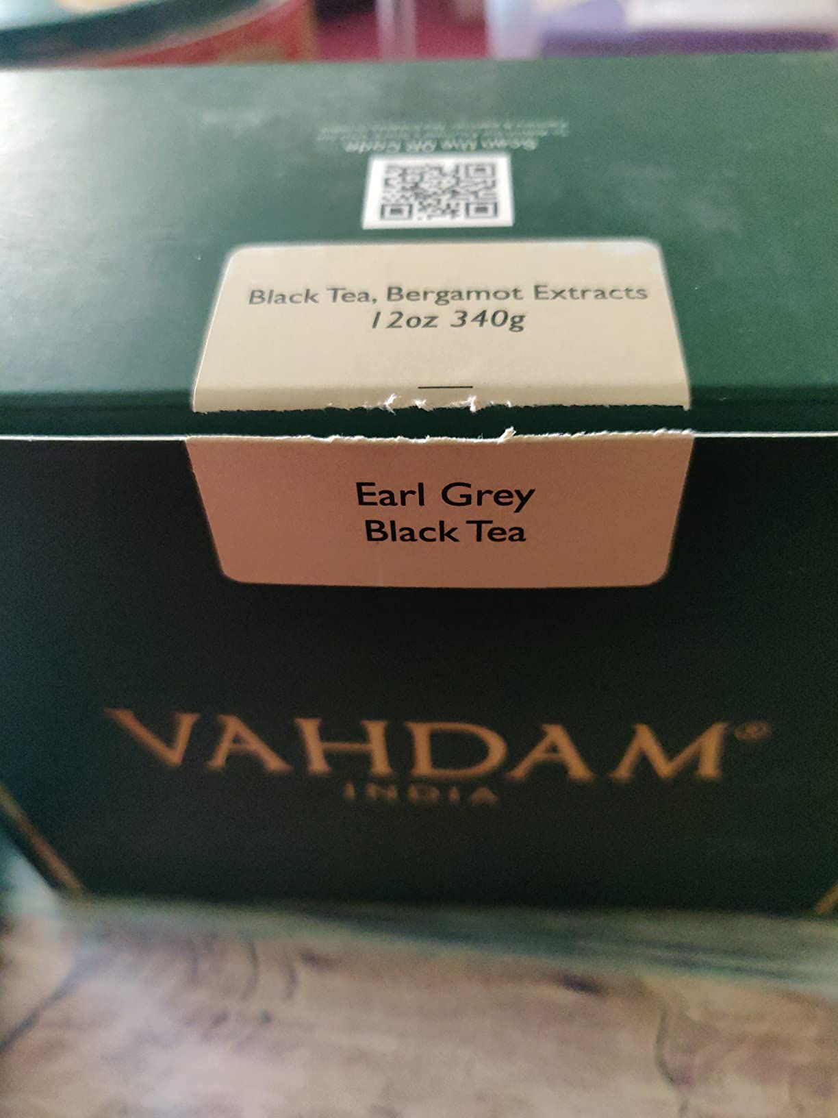 Earl Grey thé noir Vahdam - fraîcheur et qualité