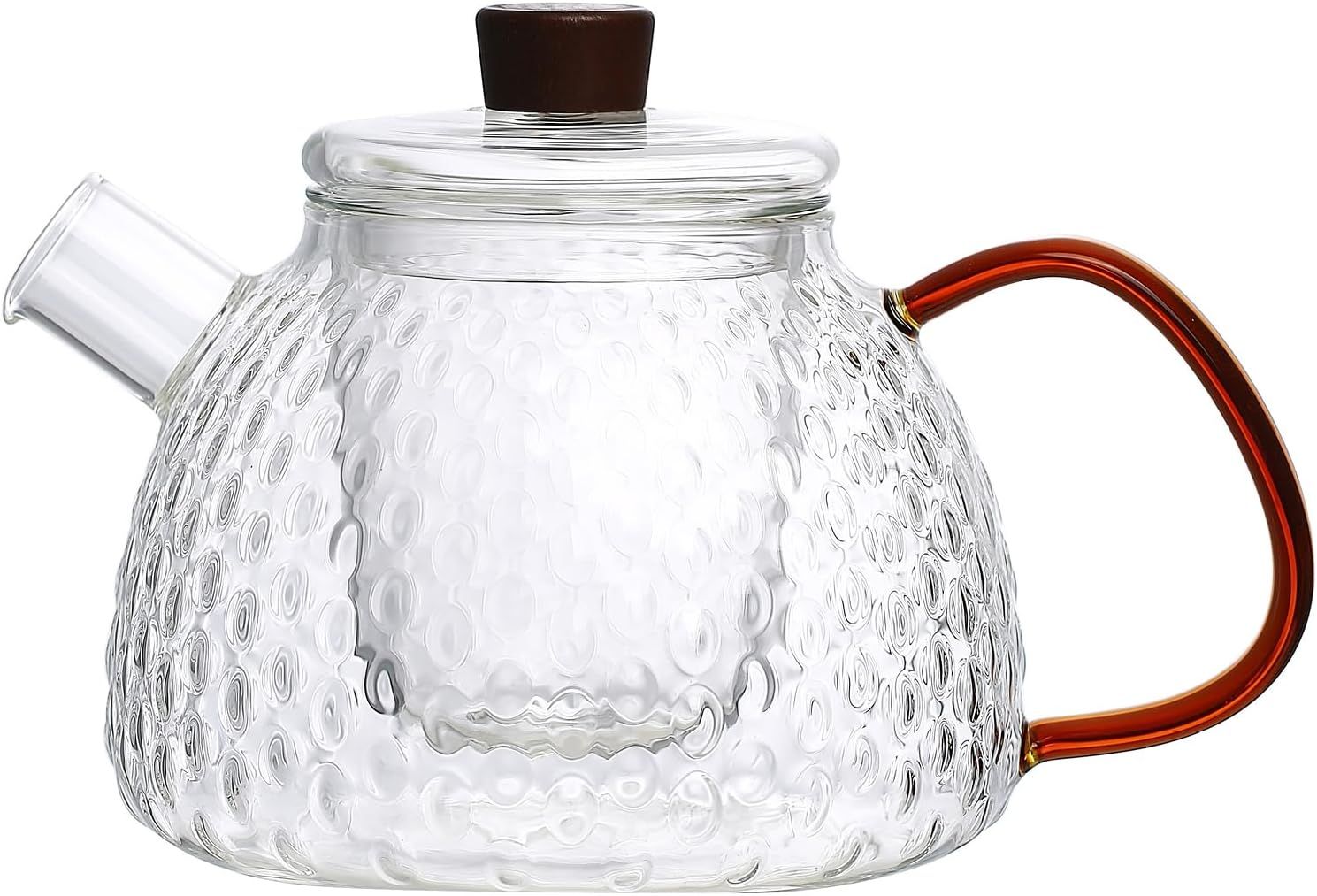 Point-Virgule théière avec filtre en verre borosilicate martelé 1000ml