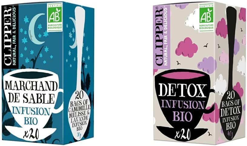 Infusion bio camomille, lavande et mélisse Clipper - détox fruits rouges