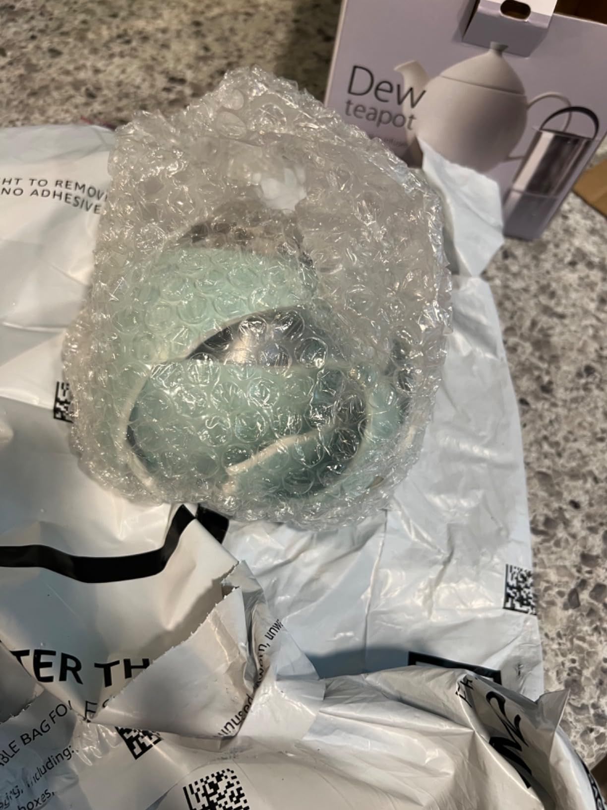 Forlife Théière avec infuseur à panier Citronnelle 414 ml, Céramique, Brume de lavande, 14 oz/414ml