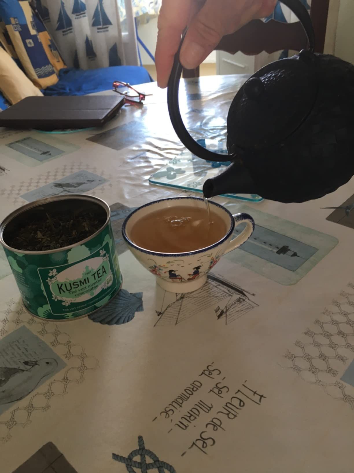 thé vert bio gingembre citron kusmi tea - boîte 100g