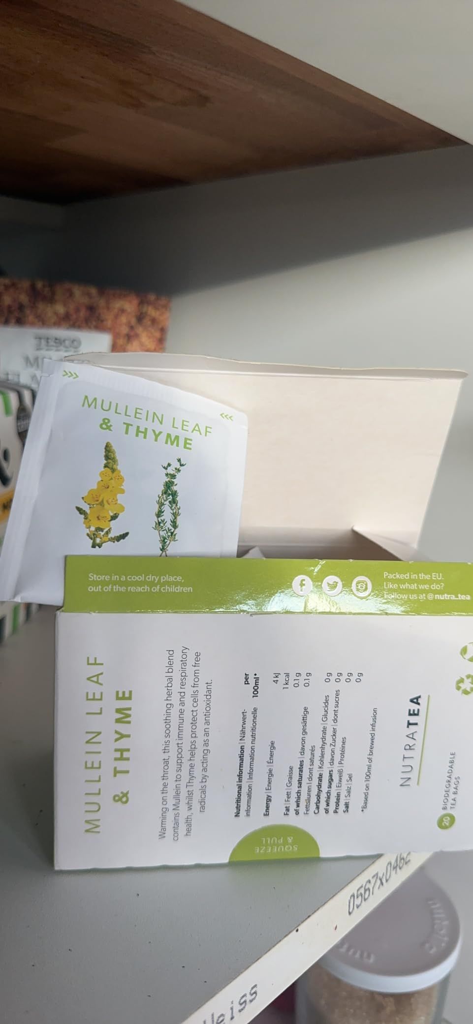 Tisane molène et thym pour poumons et gorge - 20 sachets