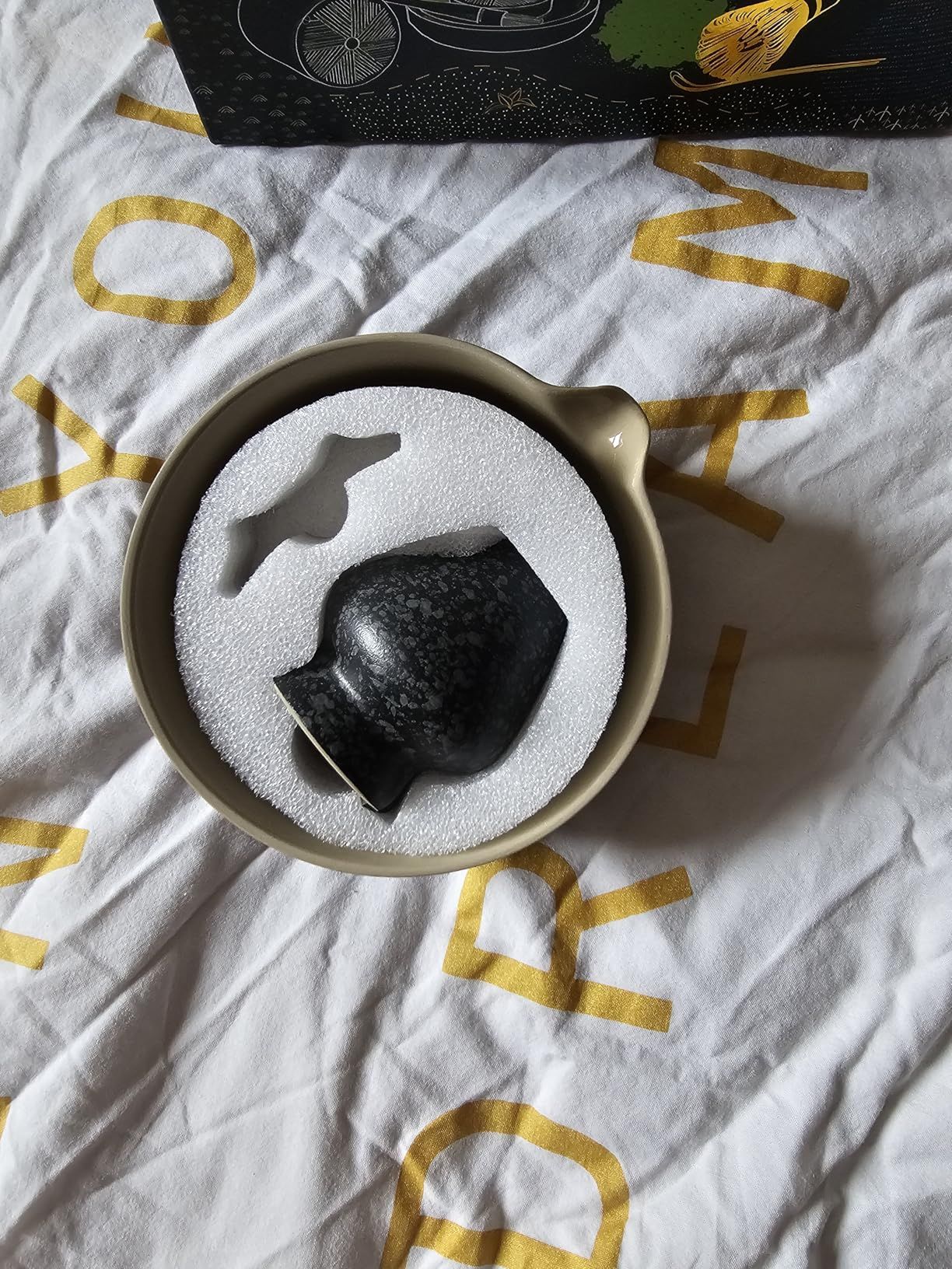 Service à thé japonais TEANAGOO (7 pièces), ensemble de fouet à matcha, bol à matcha avec bec verseur, fouet à matcha en bambou (Chasen), pelle (Chashaku), service à thé. N2, gris plus foncé…