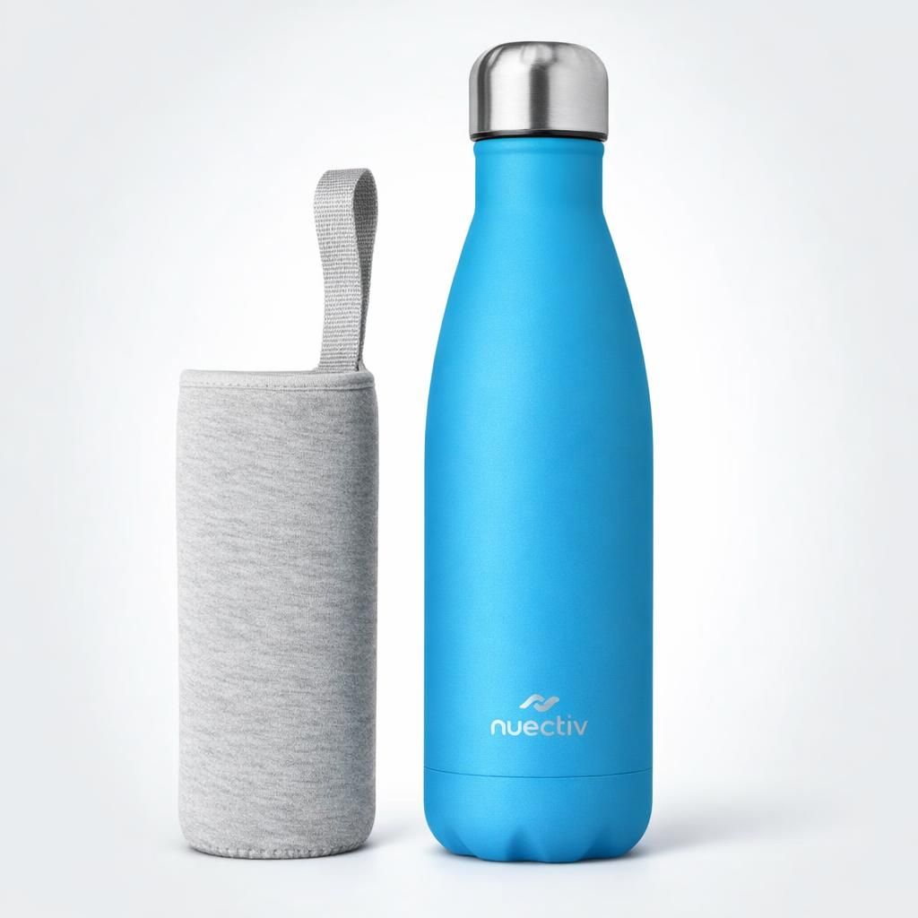 Bouteille Isotherme 500ml en Acier Inox – Garde 24h Froid & 12h Chaud – Gourde Double Paroi Sans BPA Étanche Réutilisable pour Voyage, Randonnée, École, Sport, Fitness & Usage Quotidien