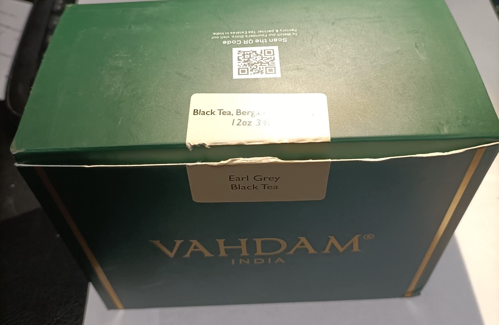 Earl Grey thé noir Vahdam - fraîcheur et qualité