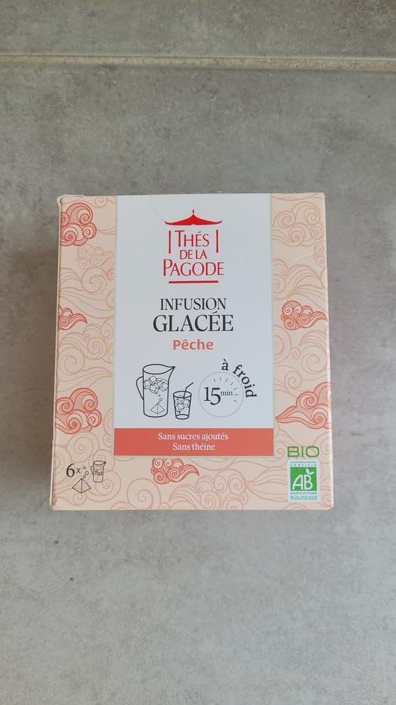 infusion glacée bio pêche sans sucre ajouté thés de la pagode