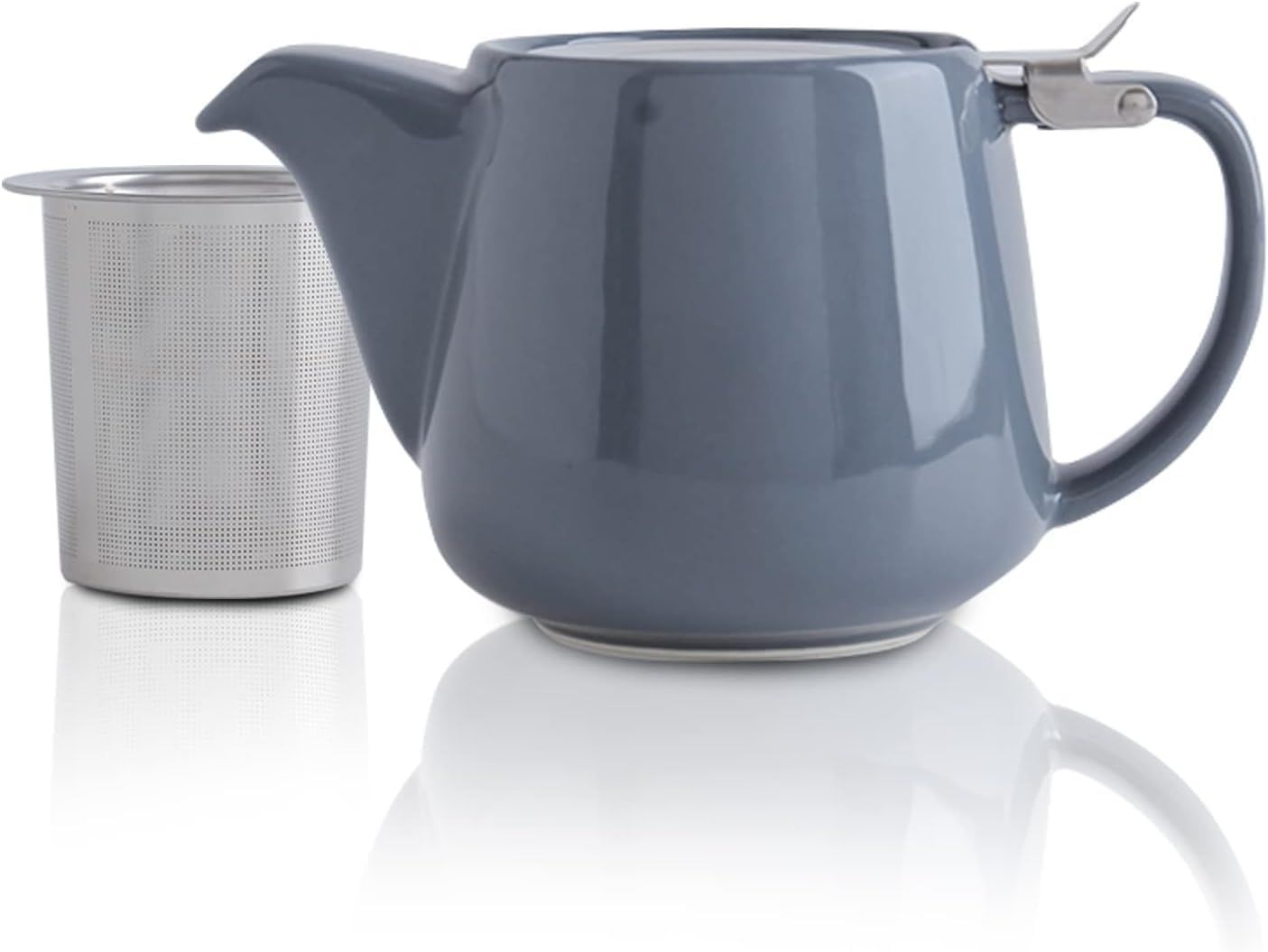 VIVILINEN Théière en Porcelaine avec Couvercles et Infuseur Amovible, Théière en Céramique de 1200 ml pour la Floraison du Thé