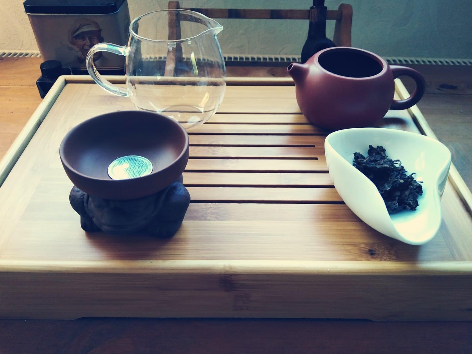 Zisha Kung fu Théière en céramique violette faite à la main Motif crapaud chinois Violet