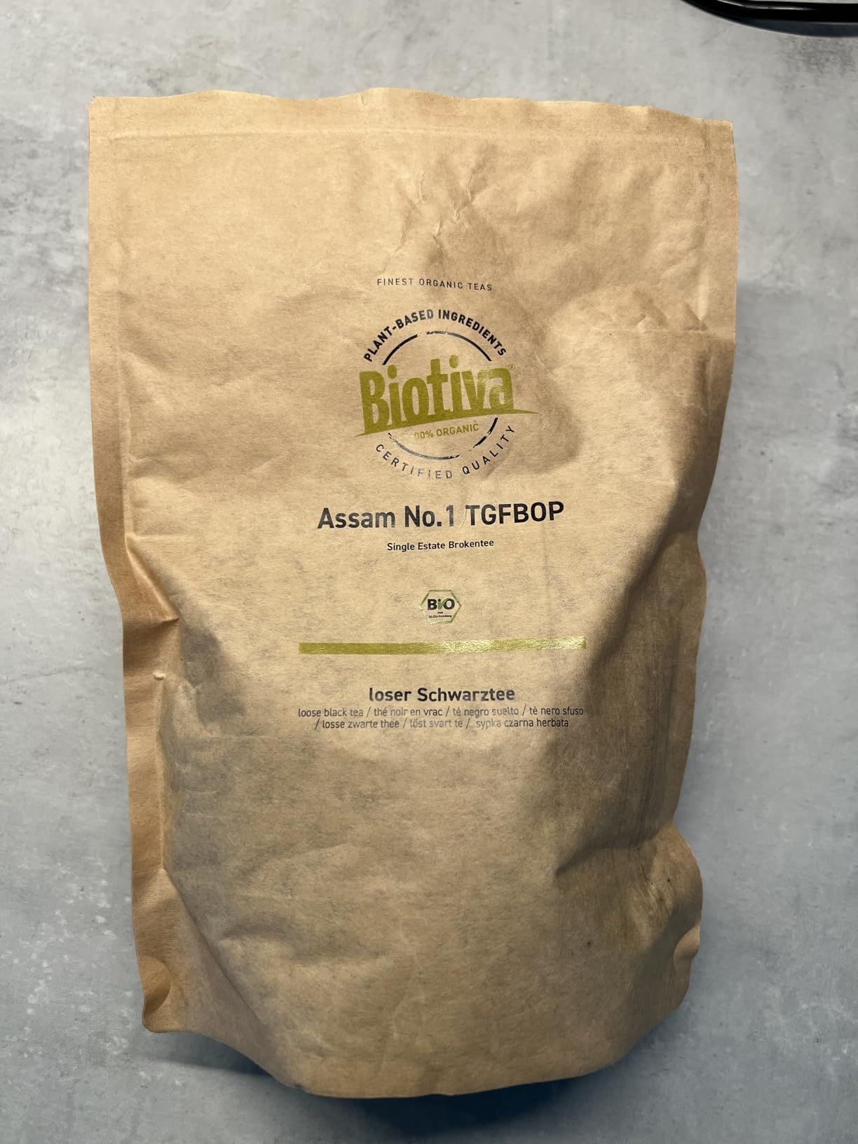 Thé noir bio Assam No.1 TGFBOP 250g en vrac