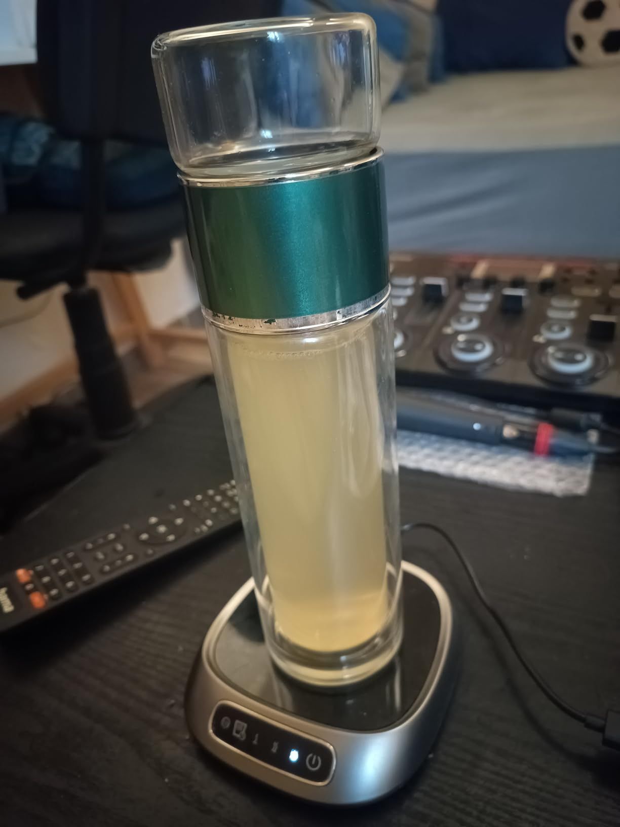 Infusifie Infuseur à thé en verre 280/350/420 ml Bouteille à thé isotherme double couche Séparation de l'eau et du thé Bouteille à thé Portable de voyage avec filtre en acier inoxydable