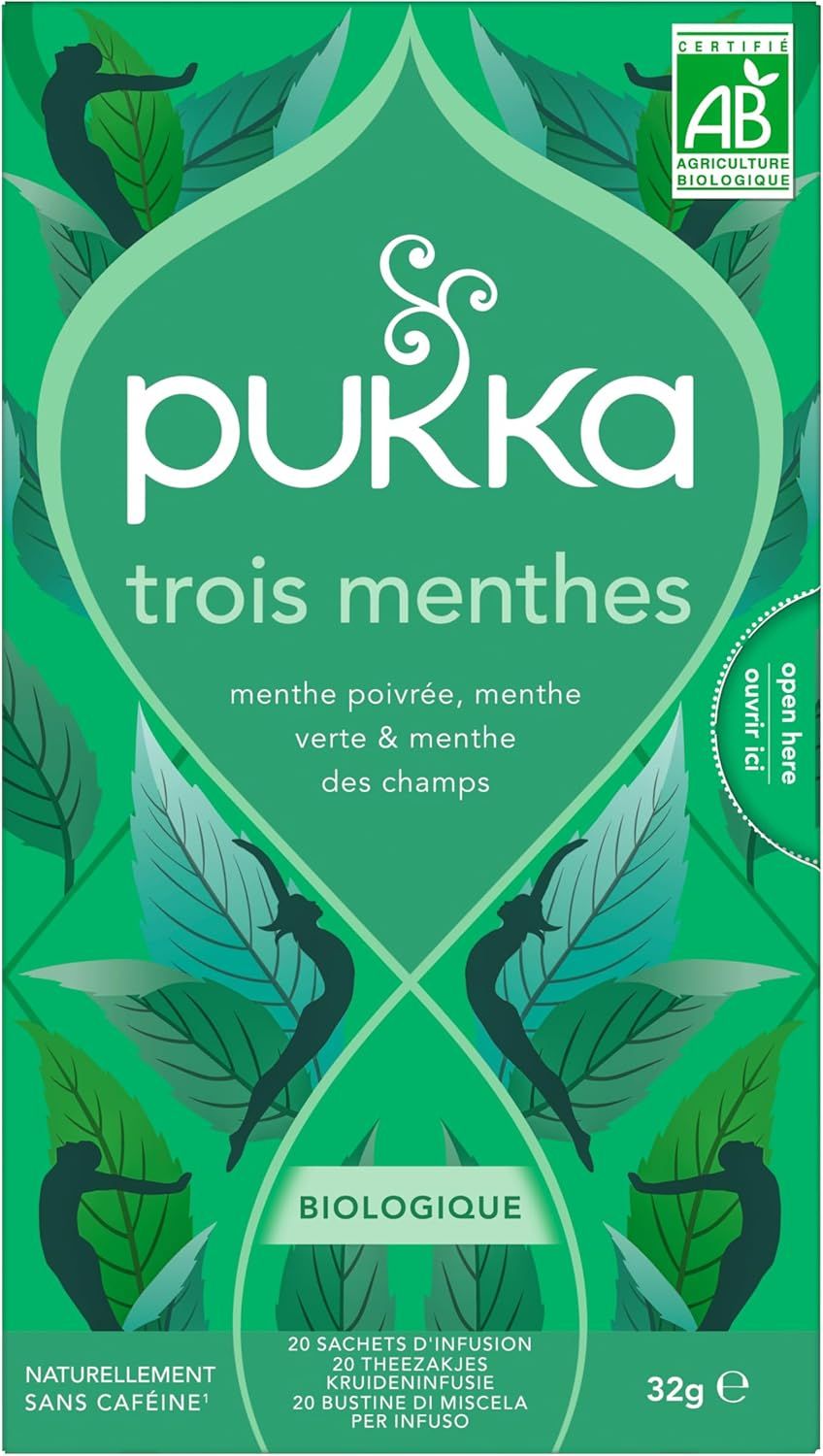 Infusion trois menthes bio pukka 20 sachets