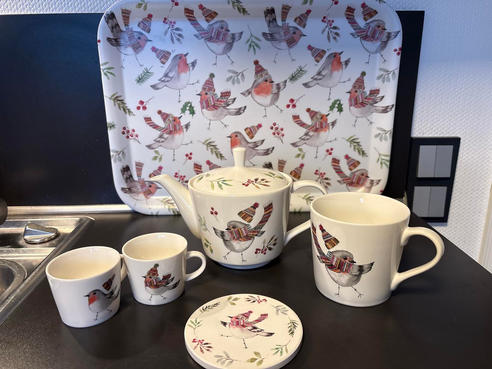 Mikasa Tipperlyhill Robin Théière en porcelaine fine 650 ml Coffret cadeau