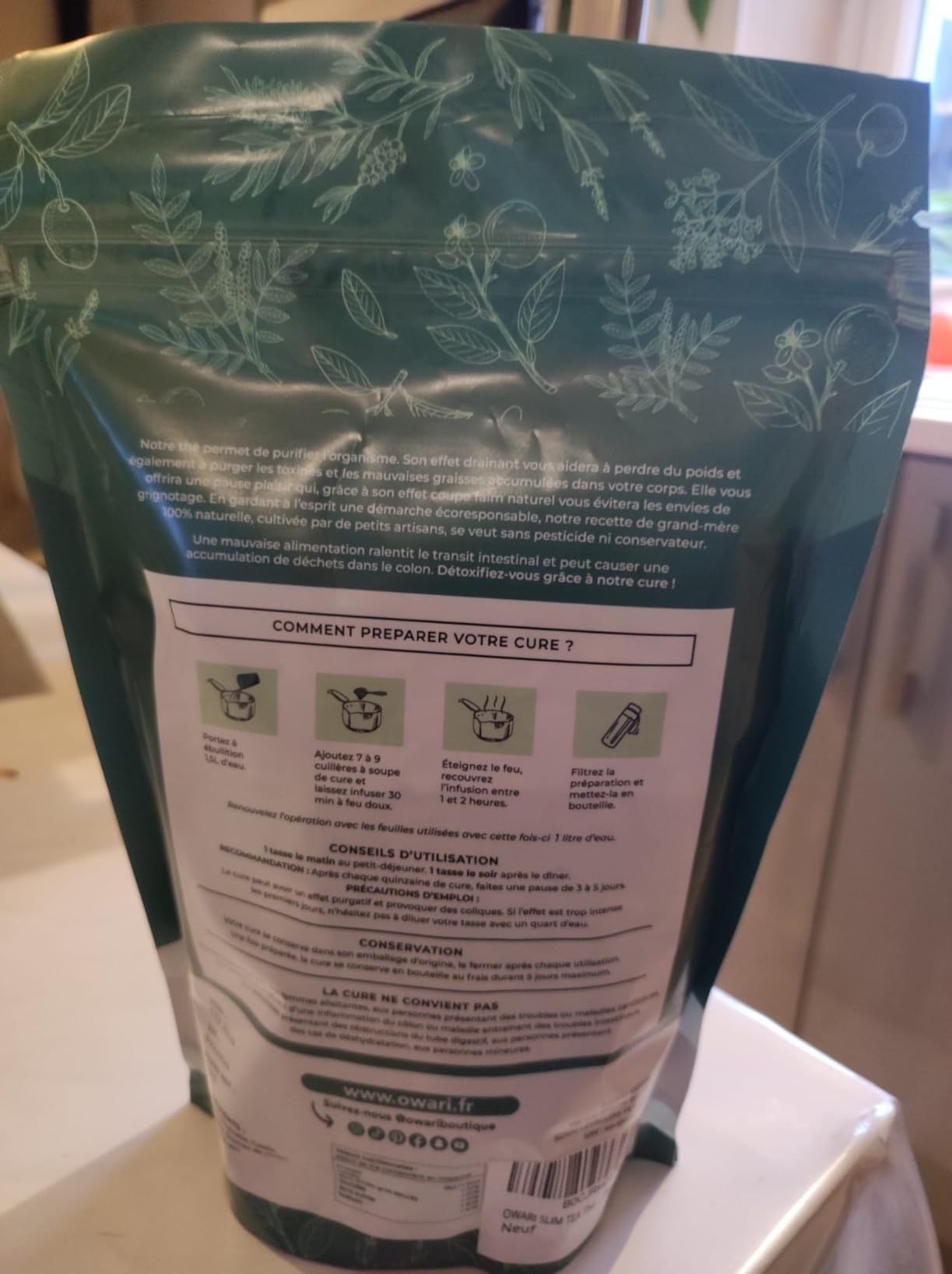 thé détox naturel owari slim tea 15 jours