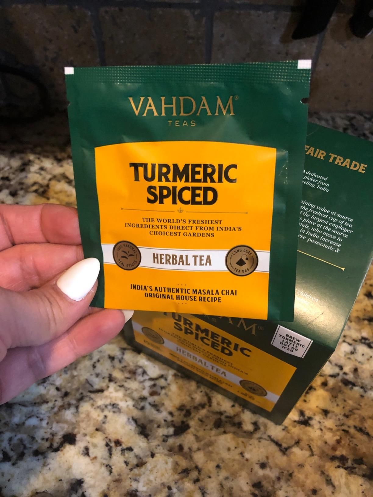 Tisane curcuma et épices Vahdam sans caféine