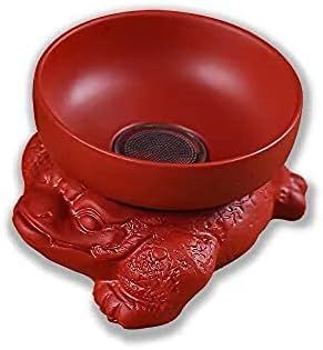 Zisha Kung fu Théière en céramique violette faite à la main Motif crapaud chinois Violet