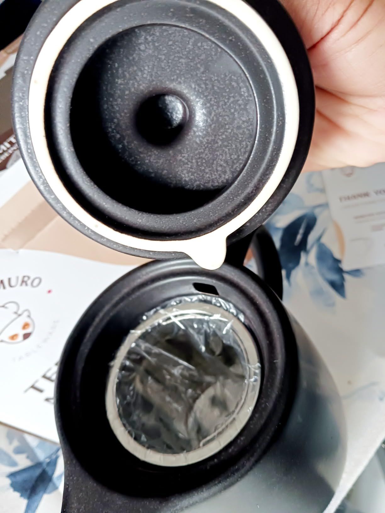 Théière en Céramique Avec Infuseur - Grande Théière de 1,2 L Avec Passoire Pour Thé en Vrac