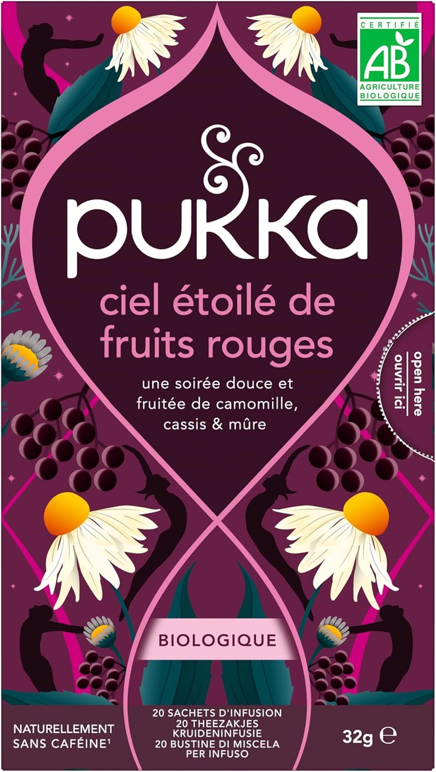 Infusion biologique Pukka Herbs ciel étoilé aux fruits rouges