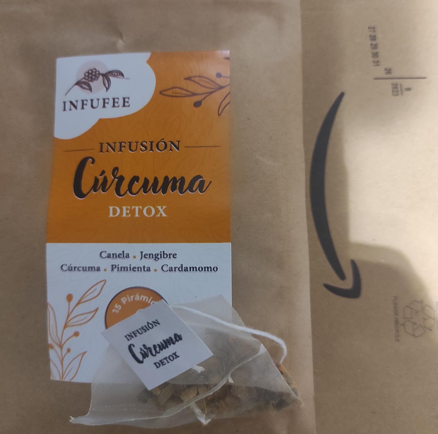 Infusion détox curcuma gingembre 100% naturelle sans théine