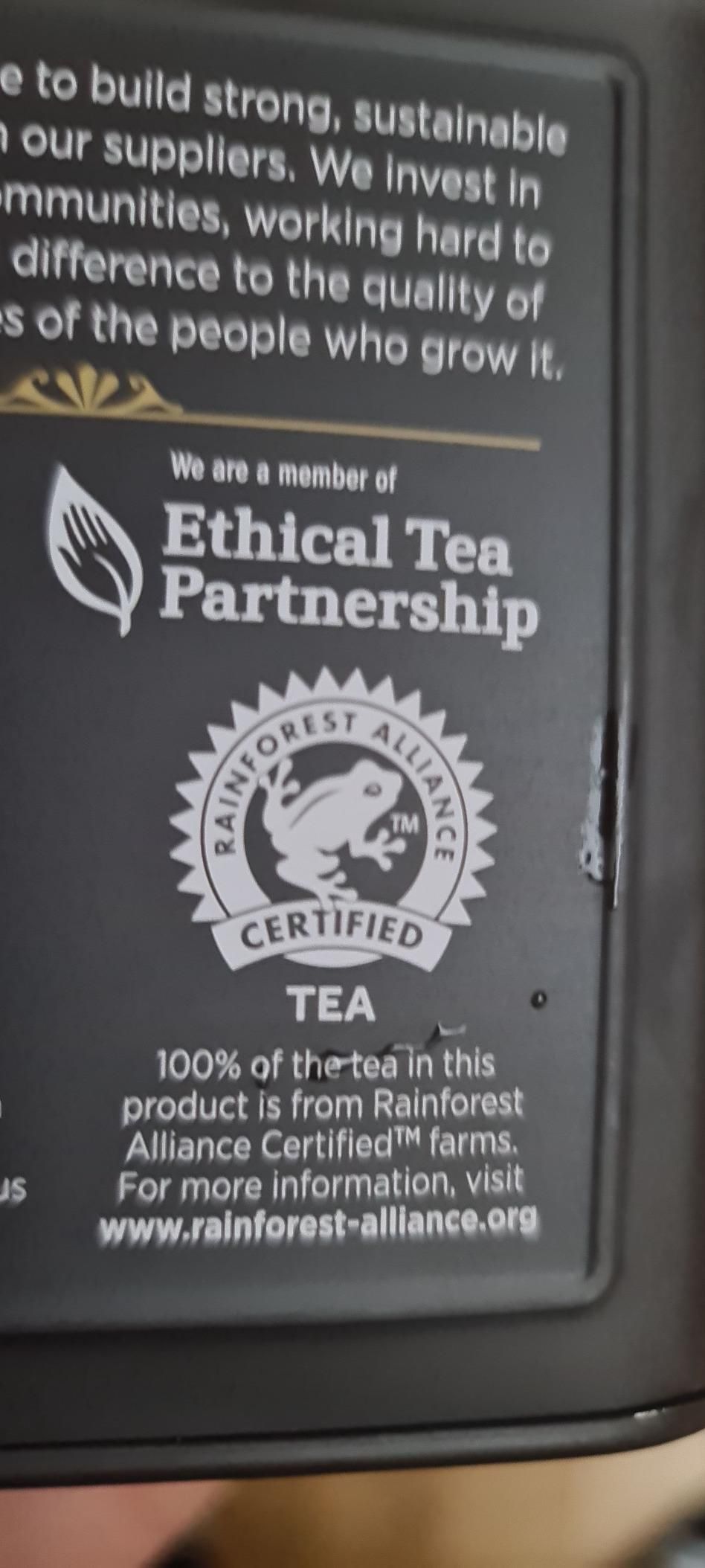 Thé earl grey en vrac Taylors of Harrogate