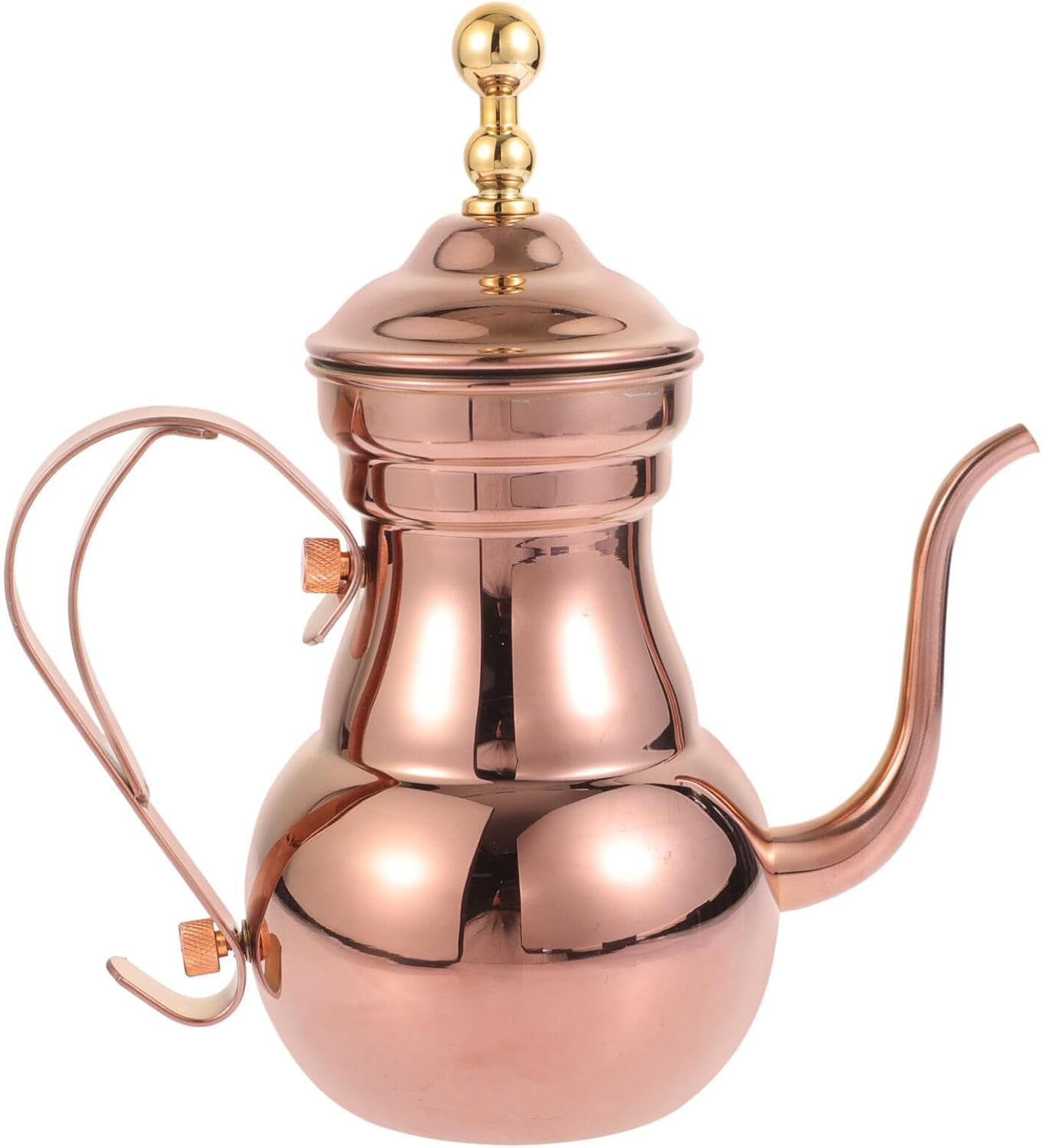 OSALADI Théière en acier inoxydable avec passoire 700 ml Style oriental Bouilloire à café Long bec étroit pour thé Maison Bureau Gastronomie