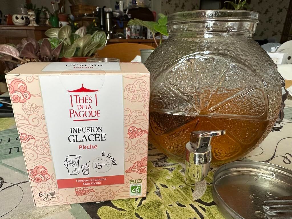 infusion glacée bio pêche sans sucre ajouté thés de la pagode