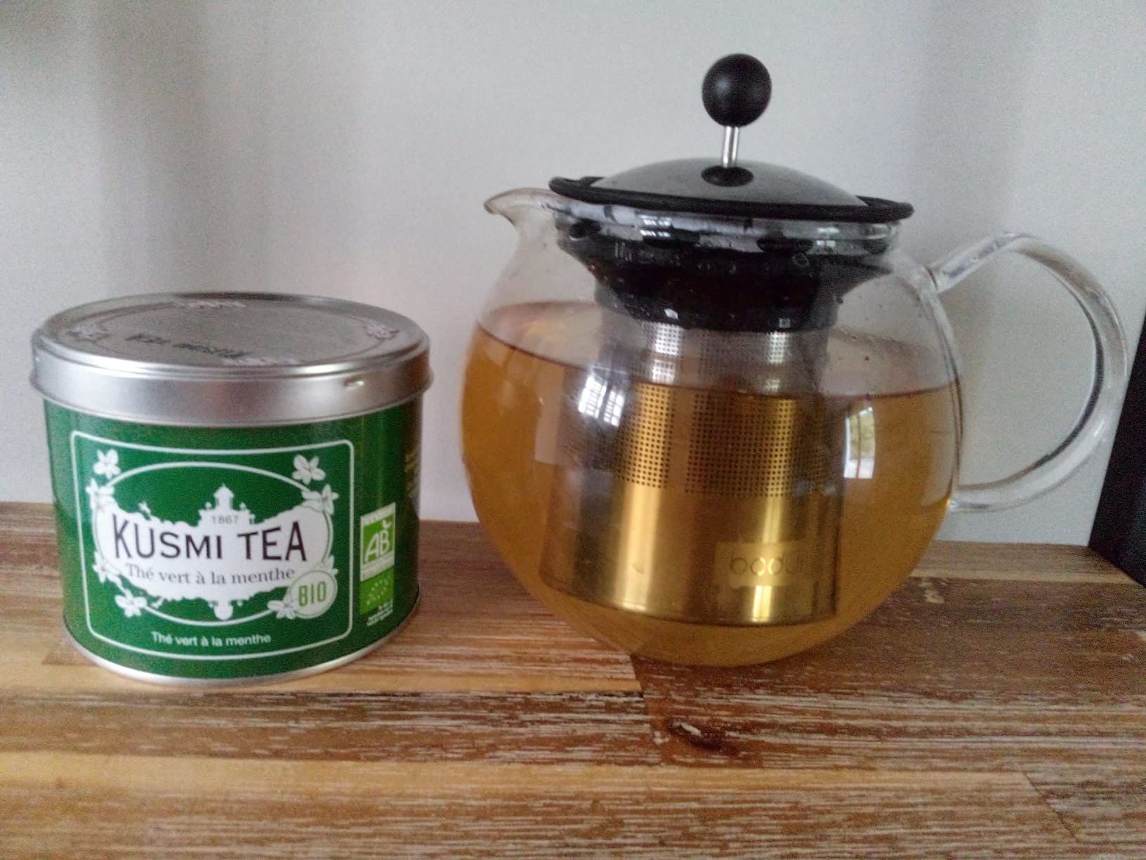thé vert bio gingembre citron kusmi tea - boîte 100g