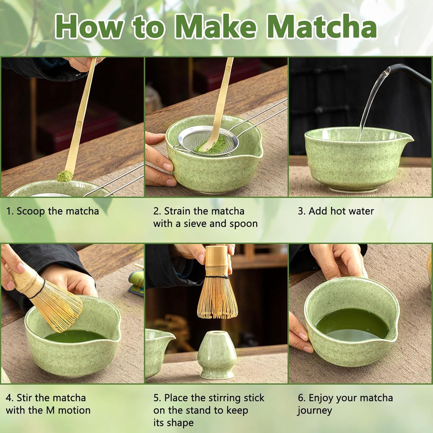 Matcha Kit, 8 Pièces Kit Matcha, Service à Thé Japonais,Bol à Matcha Avec Bec,Fouet Matcha, Support De Fouet à Matcha,Filtre,Cuillere Matcha, Stand, Serviette De Thé,Pour Adapté Aux Débutants