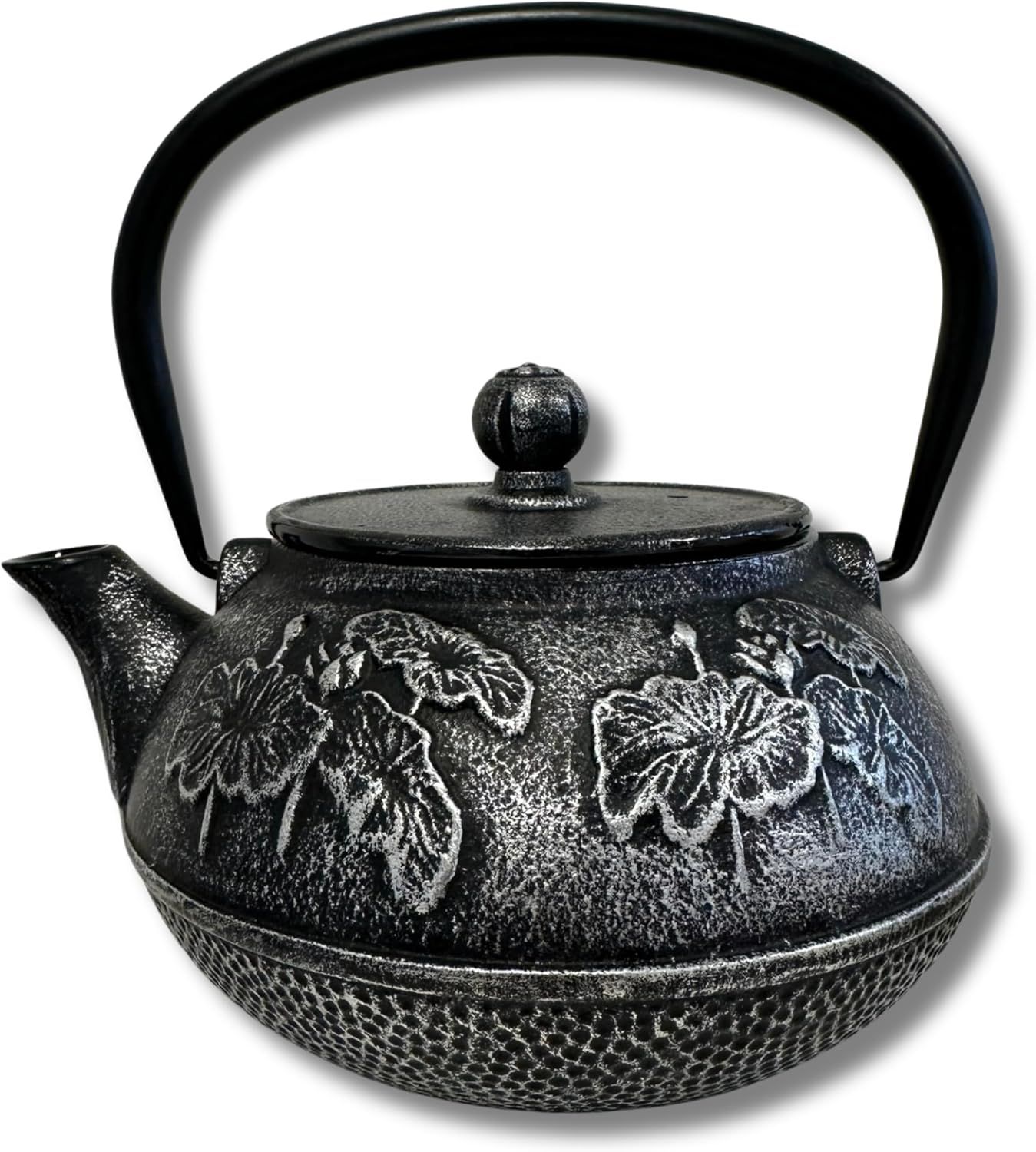 SO SKIN IDASY – Théière japonaise en fonte 900 ml, filtre en acier inoxydable alimentaire, intérieur émaillé, fabrication artisanale, finition bicolore noir et argent