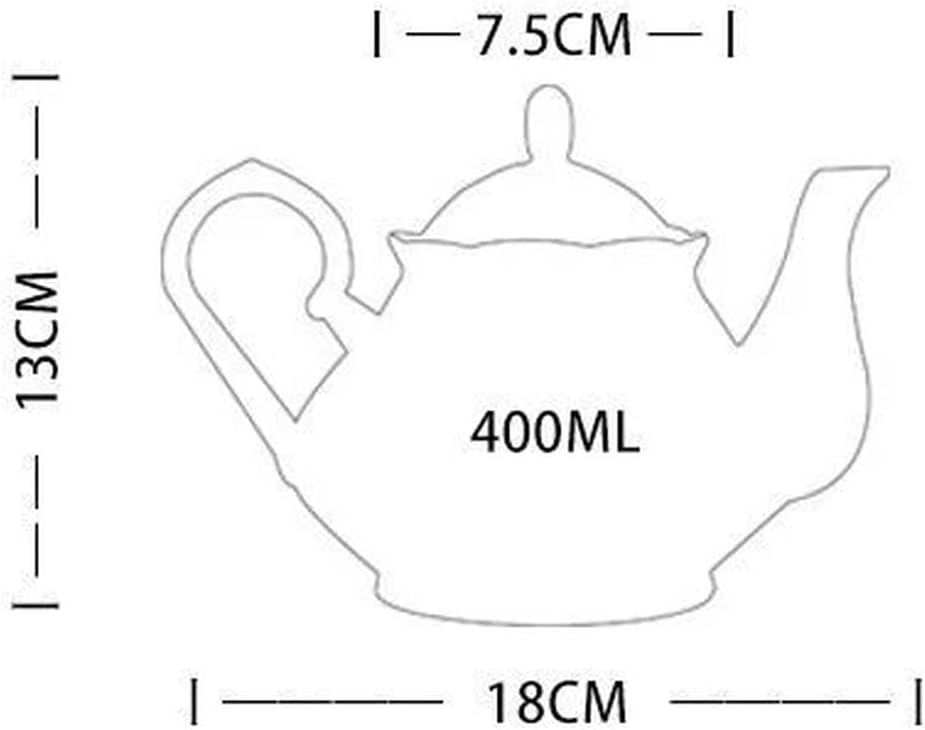 Théière européenne en Porcelaine de 400ML, Service à thé Anglais de l'après-midi, théière en Porcelaine, cafetière résistante à la Chaleur