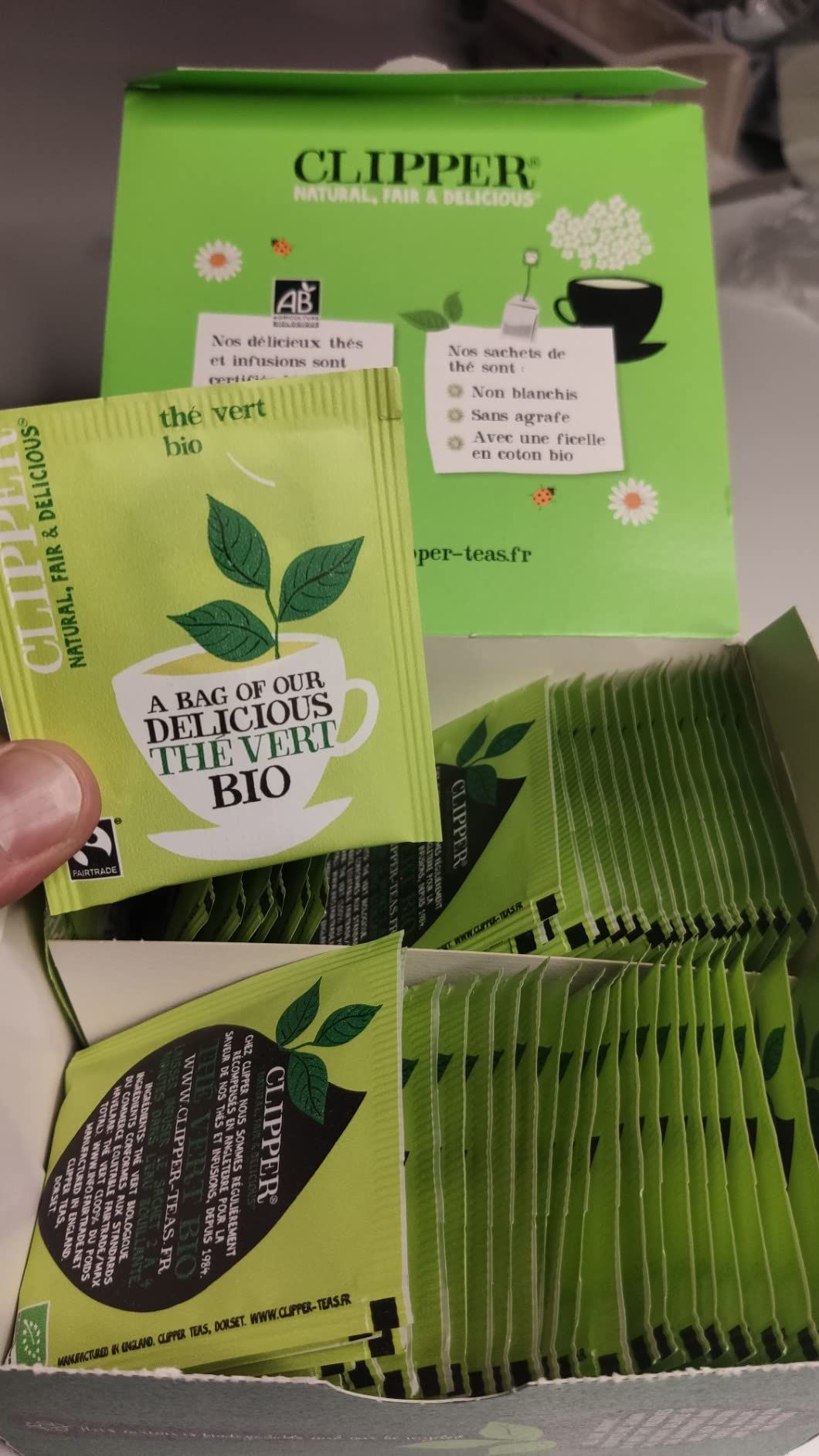 Thé vert bio citron Clipper - 50 sachets