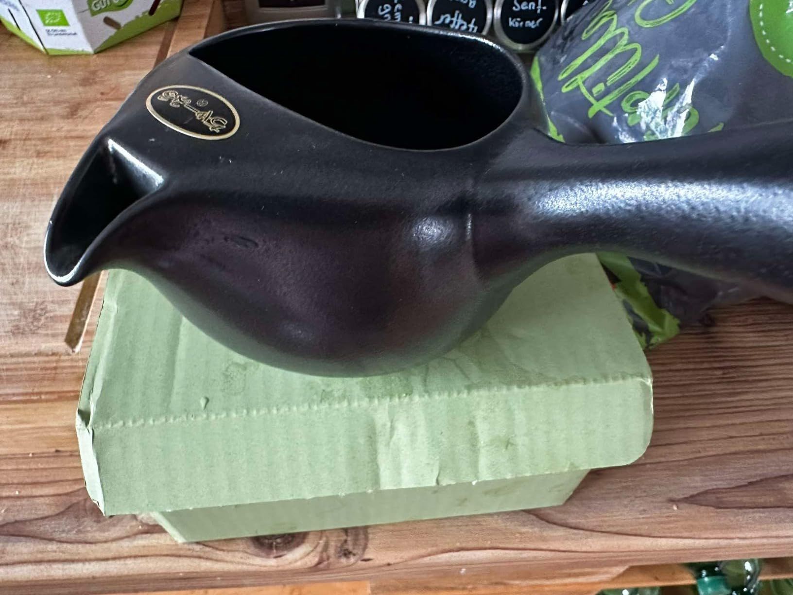 Kyusu Kyusu Théière japonaise en céramique, 270 ml, en céramique, avec poignée latérale et infuseur intégré en acier inoxydable, pour préparation du thé vert, marron