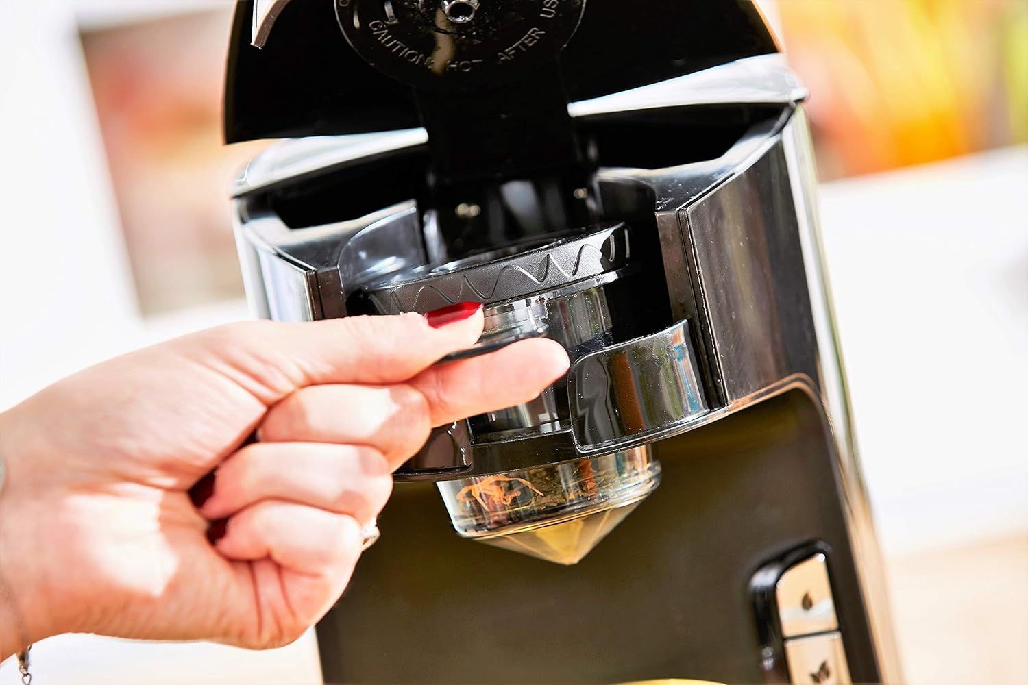 SENYA Machine à thé noire Tea Time, théière électrique compatible thé vrac ou sachet, avec infuseur amovible 1400 W, SYBF-CM013N