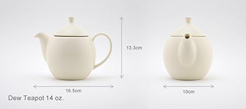 Forlife Théière avec infuseur à panier Citronnelle 414 ml, Céramique, Brume de lavande, 14 oz/414ml