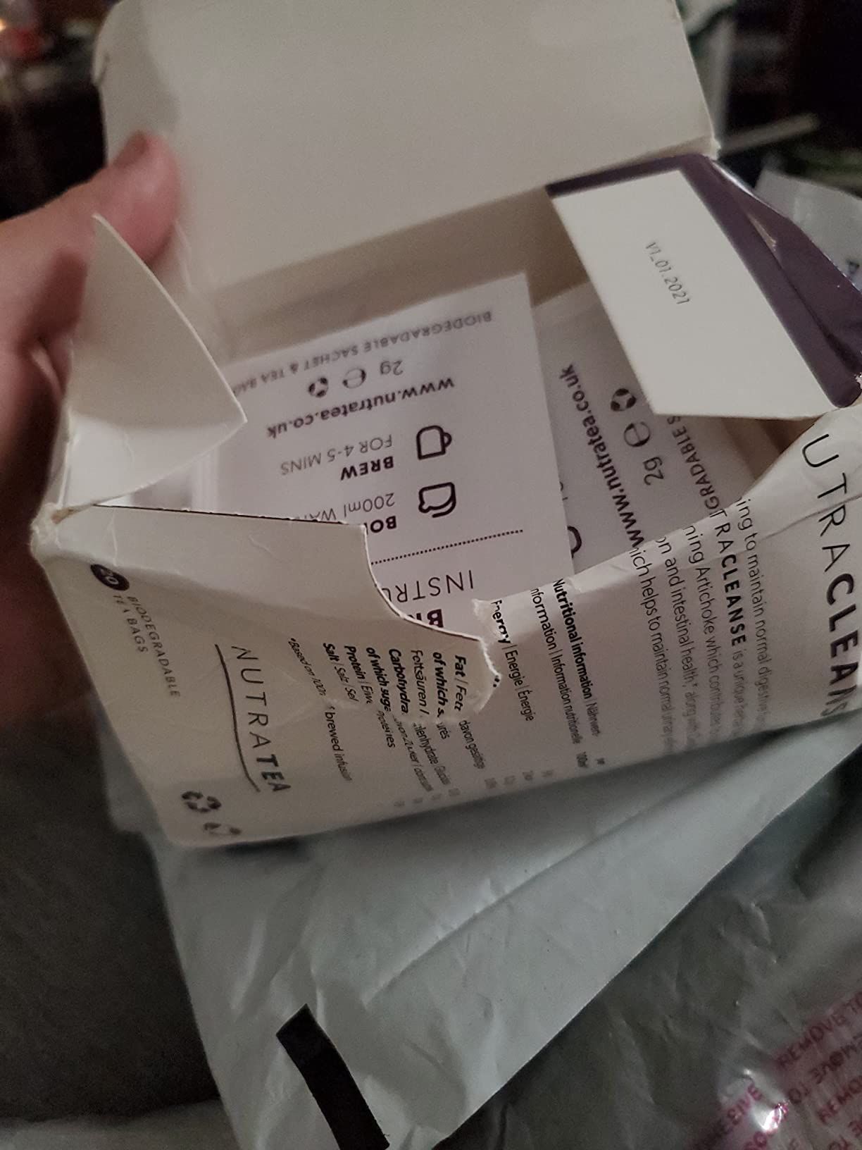 Thé détox NutraCleanse pour la constipation - 20 sachets