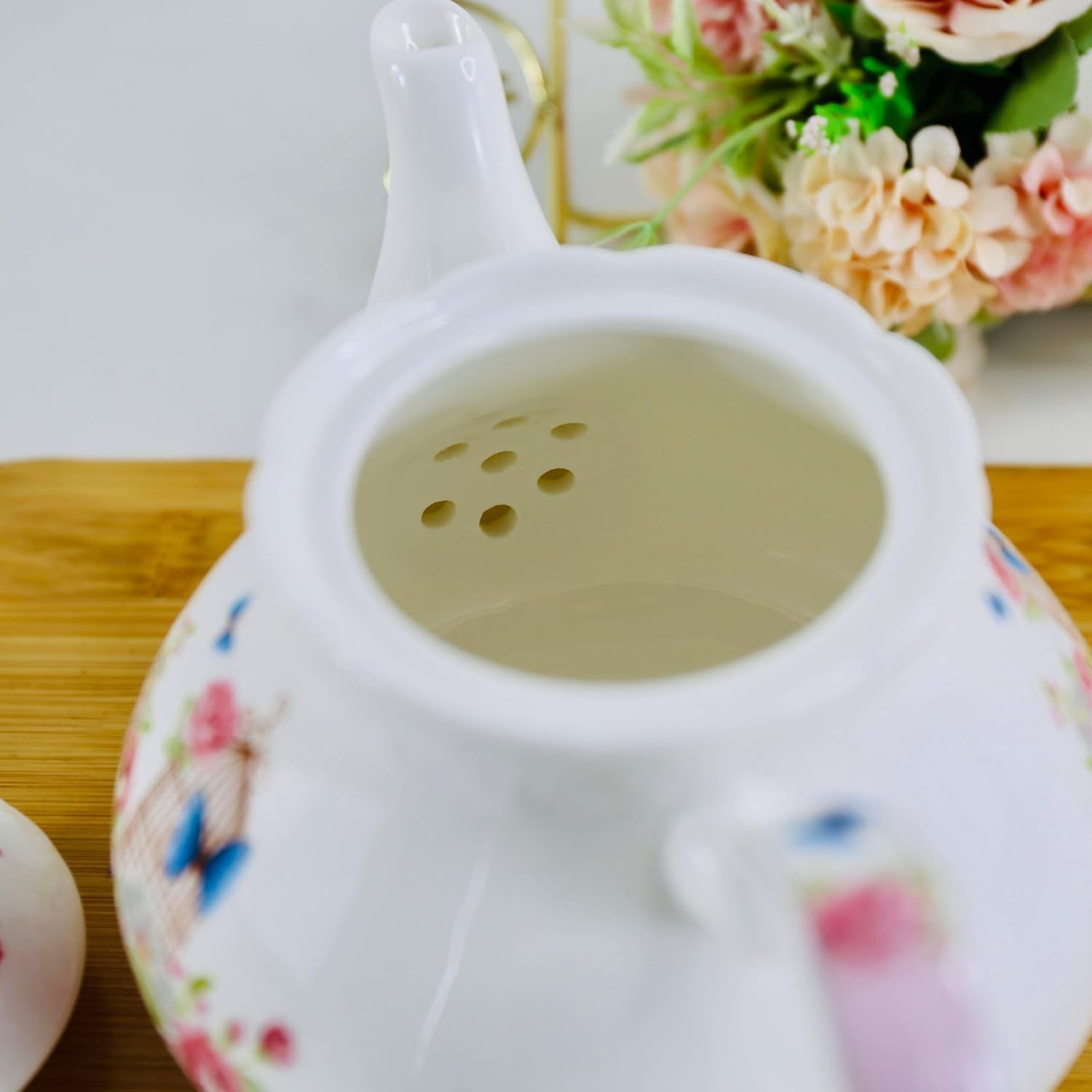 YBK Tech Strength Cafetière en Porcelaine Théière en Céramique - Rose Pink (Théière)